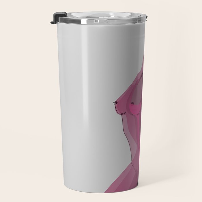 Pink Nudity Travel Mug Gallery Image 3