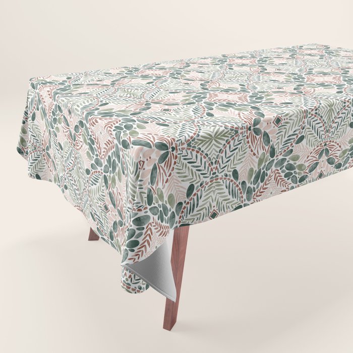 Jungle Charm Artistic Medley Tablecloth Gallery Image 1