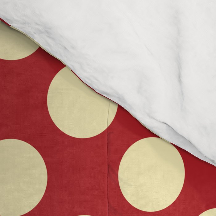 Cream on Red Polka Dot  Comforter Gallery Image 4