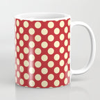 Cream on Red Polka Dot  Coffee Mug Gallery Image 1