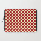 Cream on Red Polka Dot  Laptop Sleeve Gallery Image 1