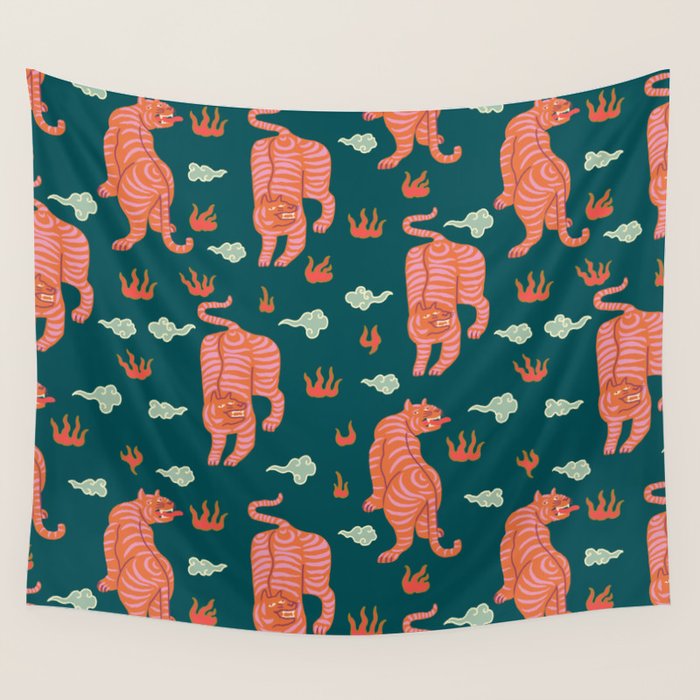 Bengal tigers Wall Tapestry Gallery Image 4