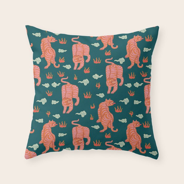 Bengal tigers Throw Pillow Gallery Image 6