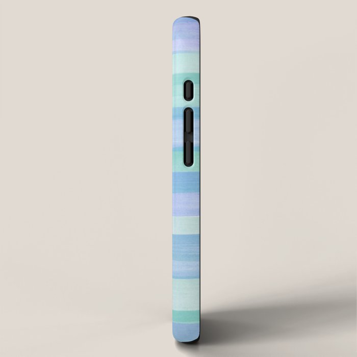 Abstract Watercolor Waves in Cool Blue iPhone Case Gallery Image 2