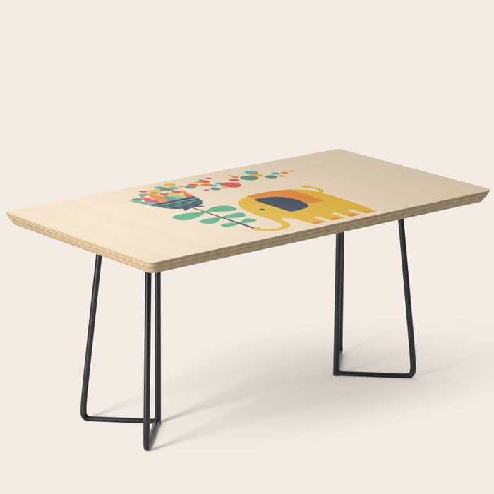 Elephant with giant flower Coffee Table Gallery Image 1