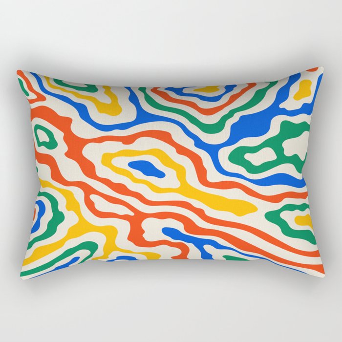 Electric Waves Rectangular Pillow Gallery Image 1