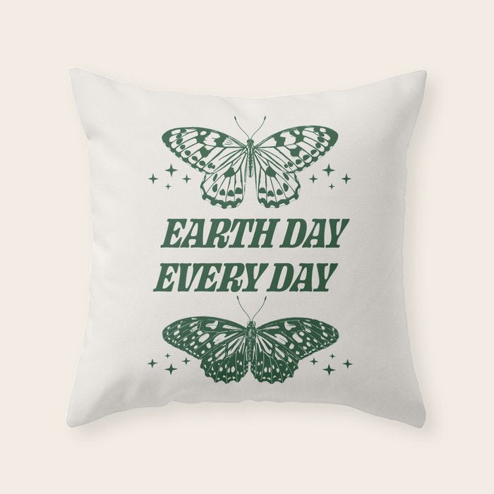 Earth Day Every Day Throw Pillow Gallery Image 1