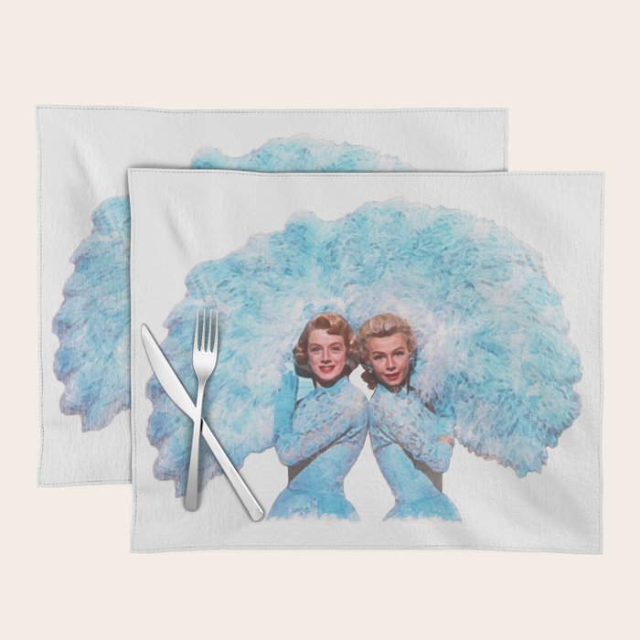 Sisters - White Christmas - Watercolor Placemat Gallery Image 1