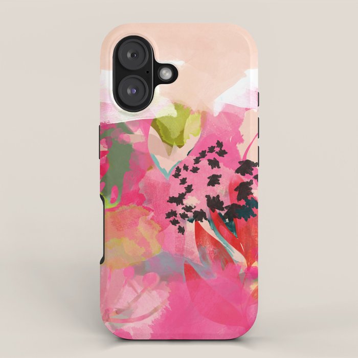 pink summer garden dream abstract iPhone Case Gallery Image 1