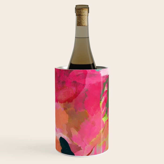 pink summer garden dream abstract Wine Chiller Gallery Image 2