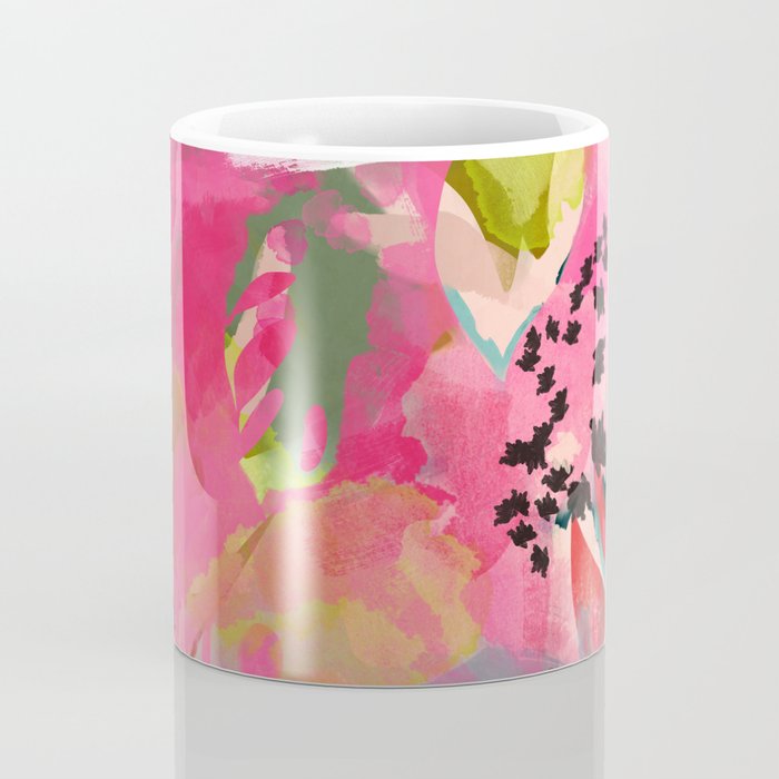 pink summer garden dream abstract Coffee Mug Gallery Image 4