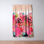 pink summer garden dream abstract Window Curtain Gallery Image 3
