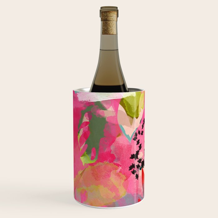 pink summer garden dream abstract Wine Chiller Gallery Image 1