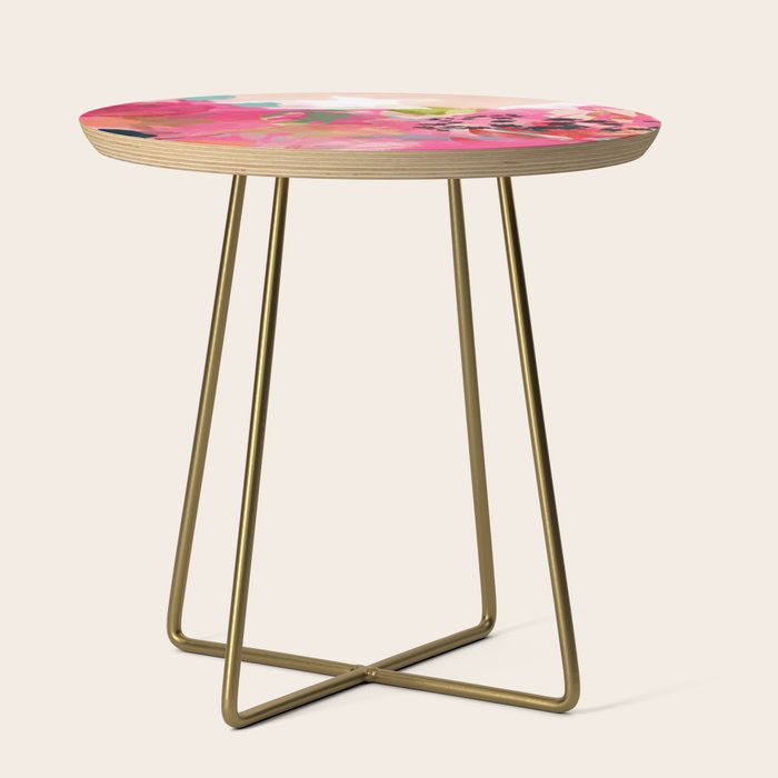 pink summer garden dream abstract Side Table Gallery Image 1