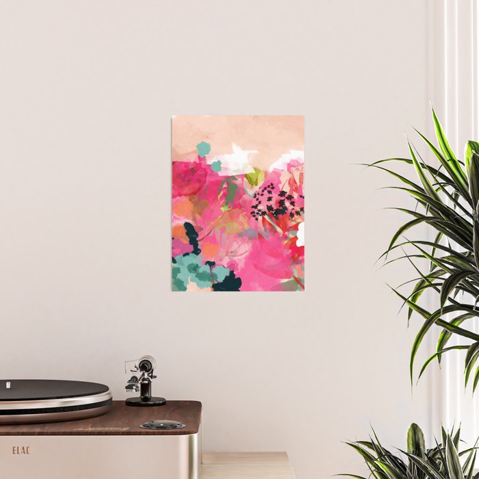 pink summer garden dream abstract Poster Gallery Image 2
