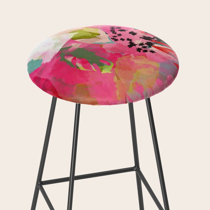 pink summer garden dream abstract Stool Gallery Image 2