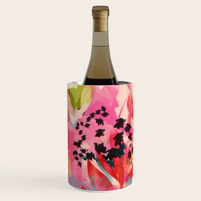 pink summer garden dream abstract Wine Chiller Gallery Image 3