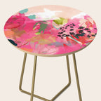 pink summer garden dream abstract Side Table Gallery Image 2
