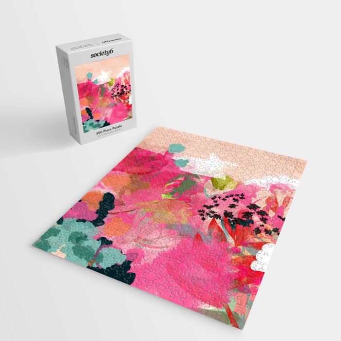 pink summer garden dream abstract Jigsaw Puzzle Gallery Image 2