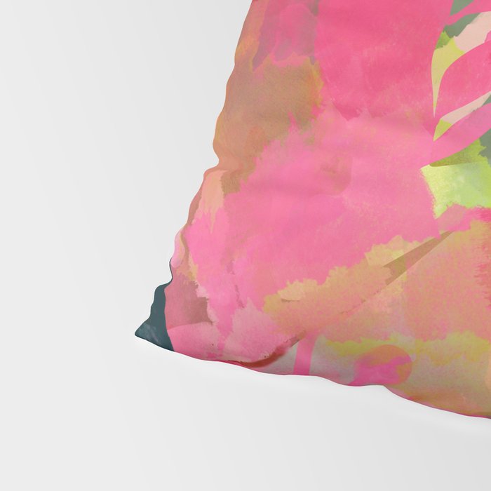 pink summer garden dream abstract Pillow Sham Gallery Image 4