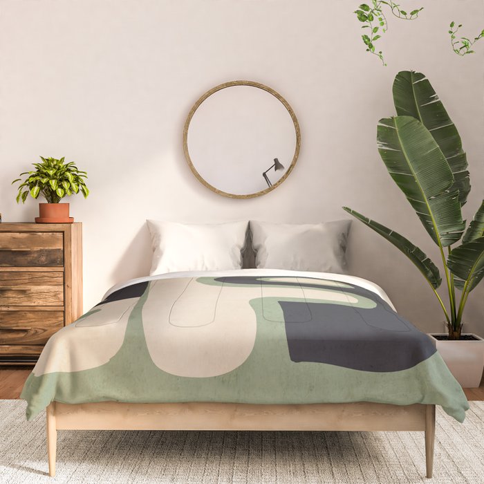 Modern Abstract Minimal Shapes 19 Comforter Gallery Image 3
