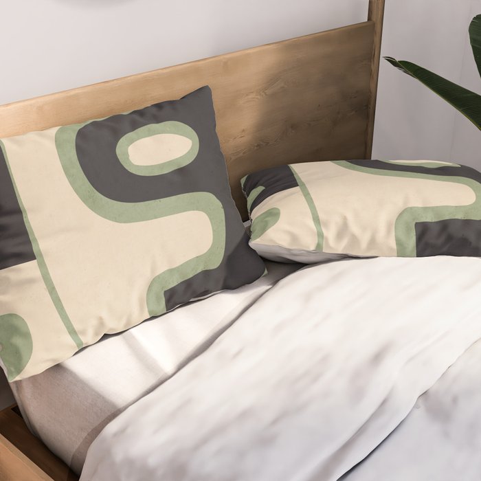 Modern Abstract Minimal Shapes 19 Pillow Sham Gallery Image 2
