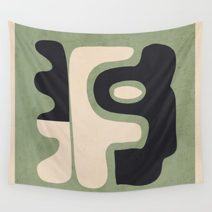 Modern Abstract Minimal Shapes 19 Wall Tapestry Gallery Image 4