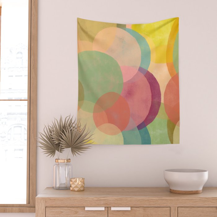 Mid Century Abstract Art Print - Organic Abstract #6 Wall Tapestry Gallery Image 2