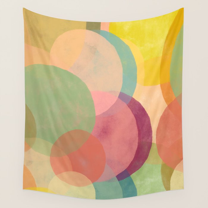 Mid Century Abstract Art Print - Organic Abstract #6 Wall Tapestry Gallery Image 1