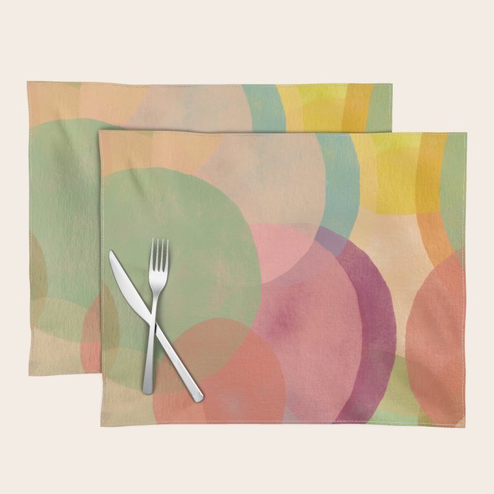 Mid Century Abstract Art Print - Organic Abstract #6 Placemat Gallery Image 1