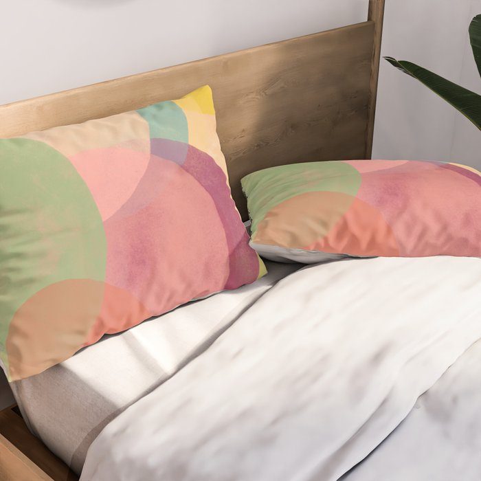 Mid Century Abstract Art Print - Organic Abstract #6 Pillow Sham Gallery Image 2