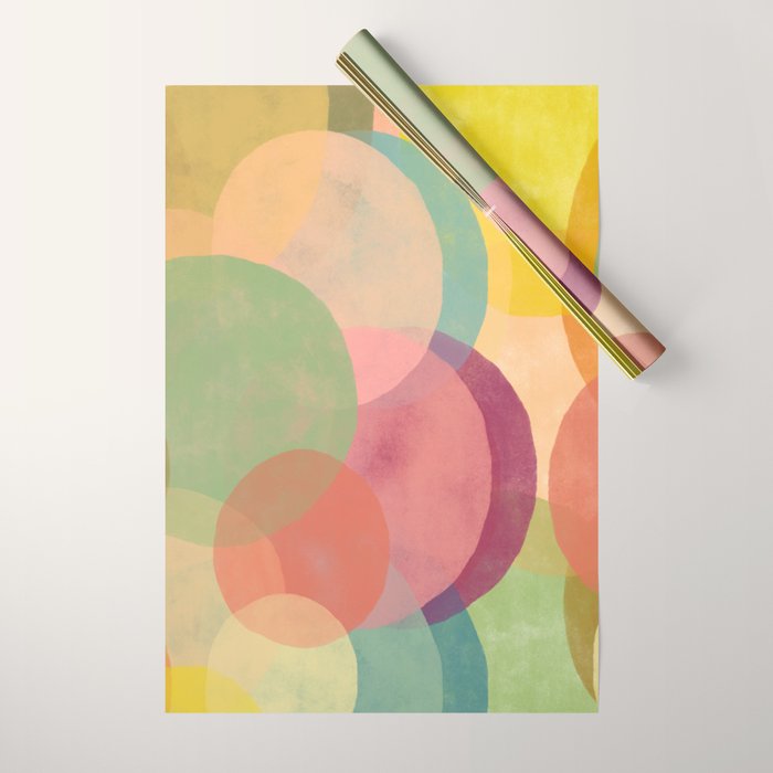 Mid Century Abstract Art Print - Organic Abstract #6 Wrapping Paper Gallery Image 1