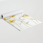 Yellow Cosmos Flowers Yoga Mat Gallery Image 2