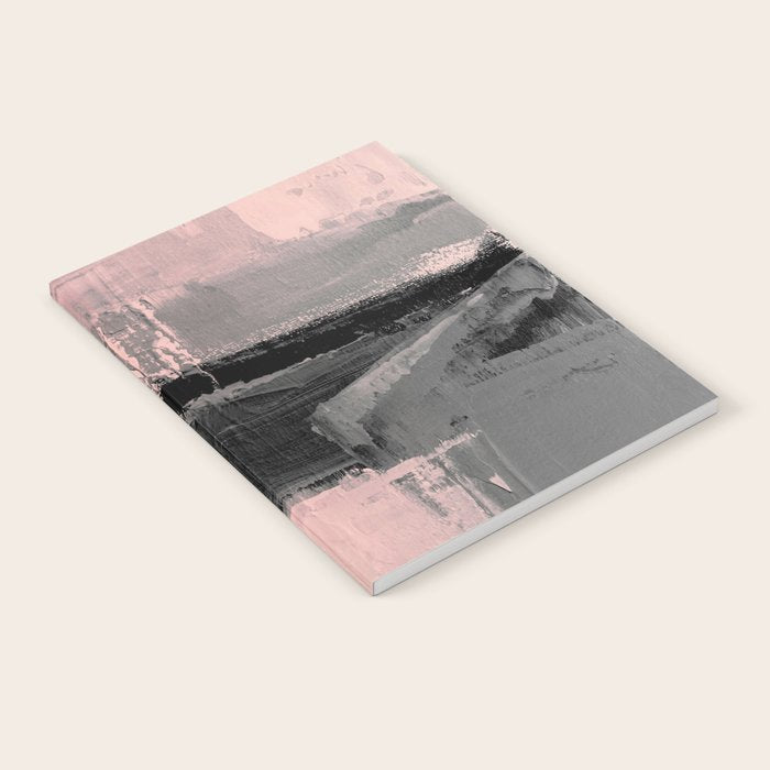 Blush and  Black Abstract Painting Notebook Gallery Image 2