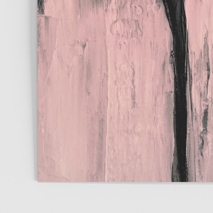 Blush and  Black Abstract Painting Poster Gallery Image 3