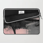 Blush and  Black Abstract Painting Laptop Sleeve Gallery Image 2