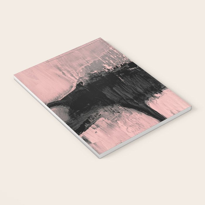 Blush and  Black Abstract Painting Notebook Gallery Image 3