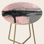 Blush and  Black Abstract Painting Side Table Gallery Image 2