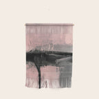Blush and  Black Abstract Painting Wall Hanging Gallery Image 1