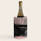 Blush and  Black Abstract Painting Wine Chiller Gallery Image 1