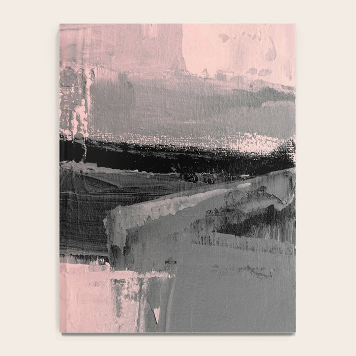 Blush and  Black Abstract Painting Notebook Gallery Image 4