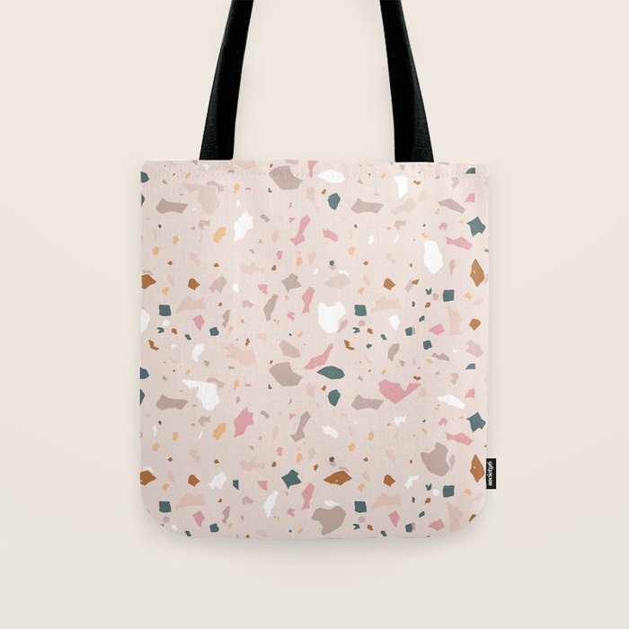 Terrazzo Milenial Pink Rose Quartz Tote Bag Gallery Image 1