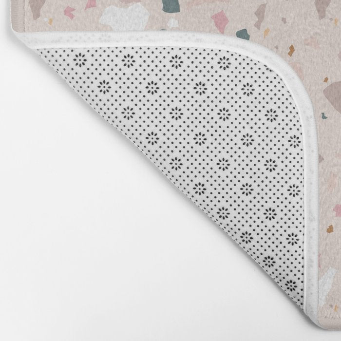 Terrazzo Milenial Pink Rose Quartz Bath Mat Gallery Image 2