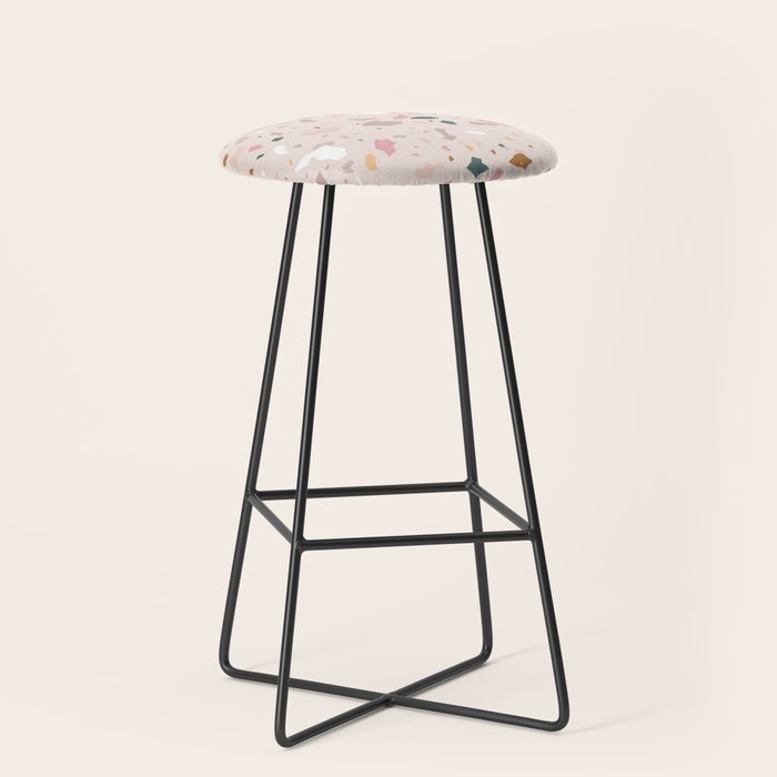 Terrazzo Milenial Pink Rose Quartz Stool Gallery Image 1