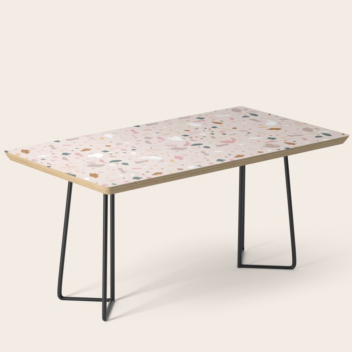Terrazzo Milenial Pink Rose Quartz Coffee Table Gallery Image 1