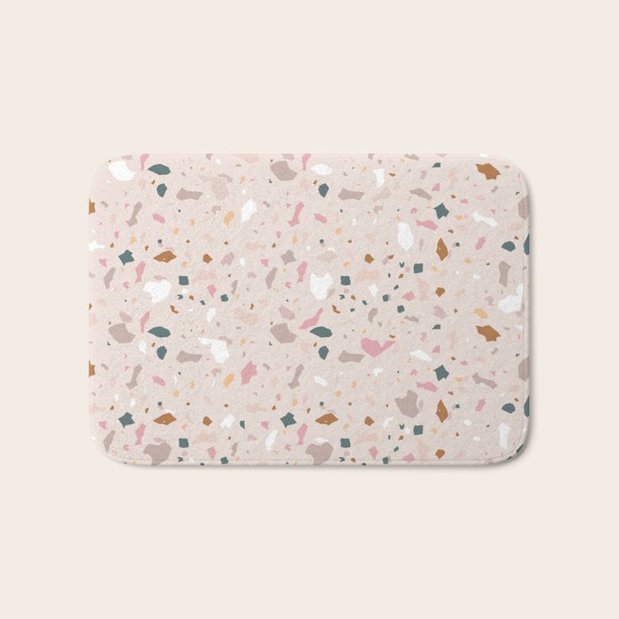 Terrazzo Milenial Pink Rose Quartz Bath Mat Gallery Image 1