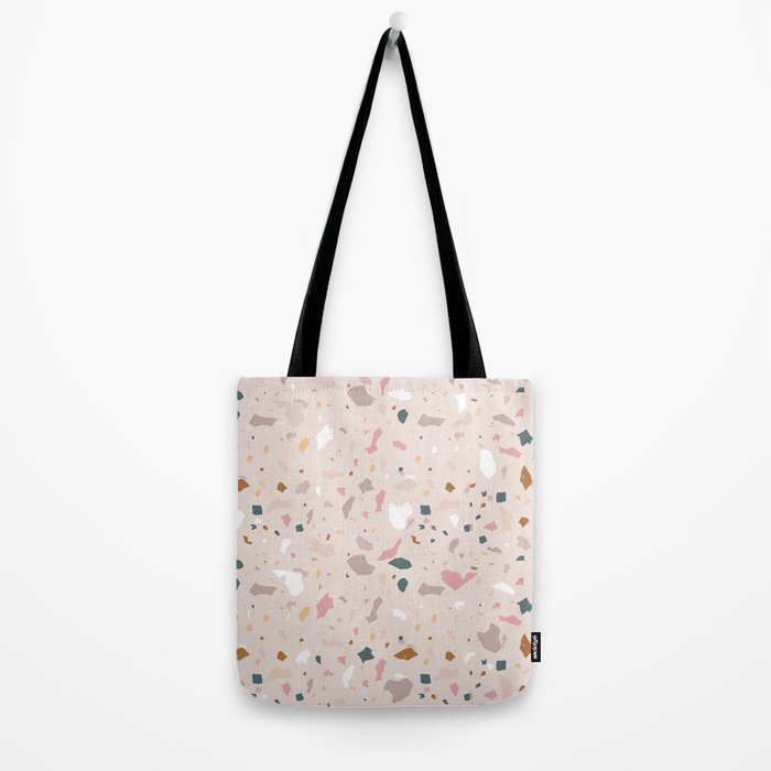 Terrazzo Milenial Pink Rose Quartz Tote Bag Gallery Image 2