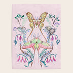 Chinese Moon Moth and Butterflies Poster Gallery Image 4
