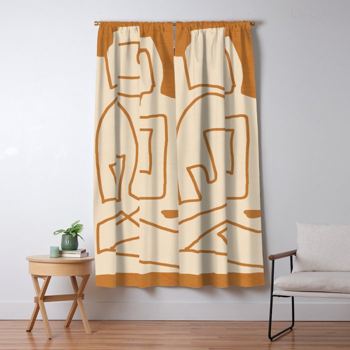 Abstract line art/3 Window Curtain Gallery Image 5