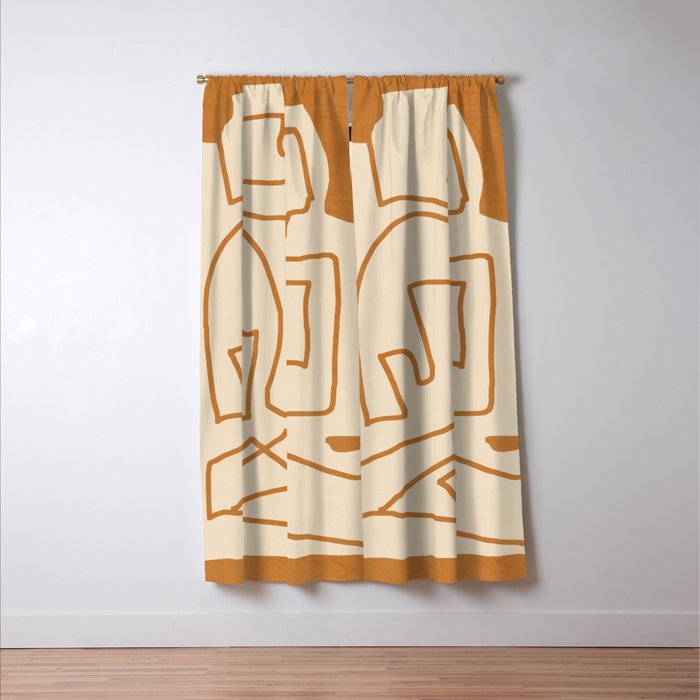 Abstract line art/3 Window Curtain Gallery Image 3